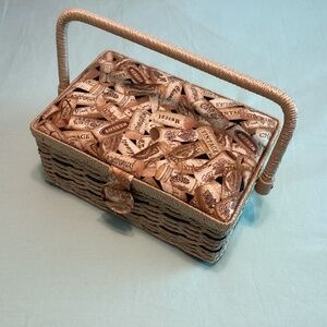 Sewing box with notions